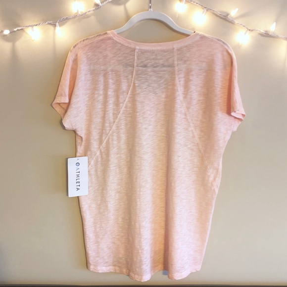 Athleta | Eco Wash Daily Tee Workout Top Peach - Picture 3 of 7